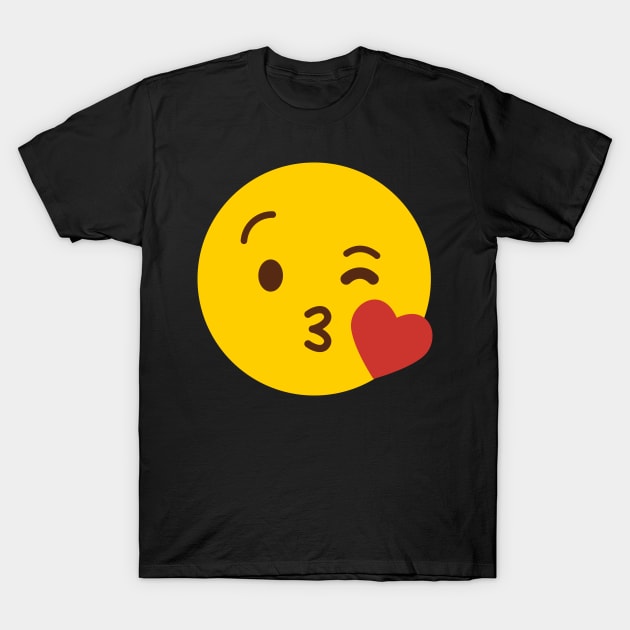 Emoji Love Kiss Face T-Shirt by andytruong